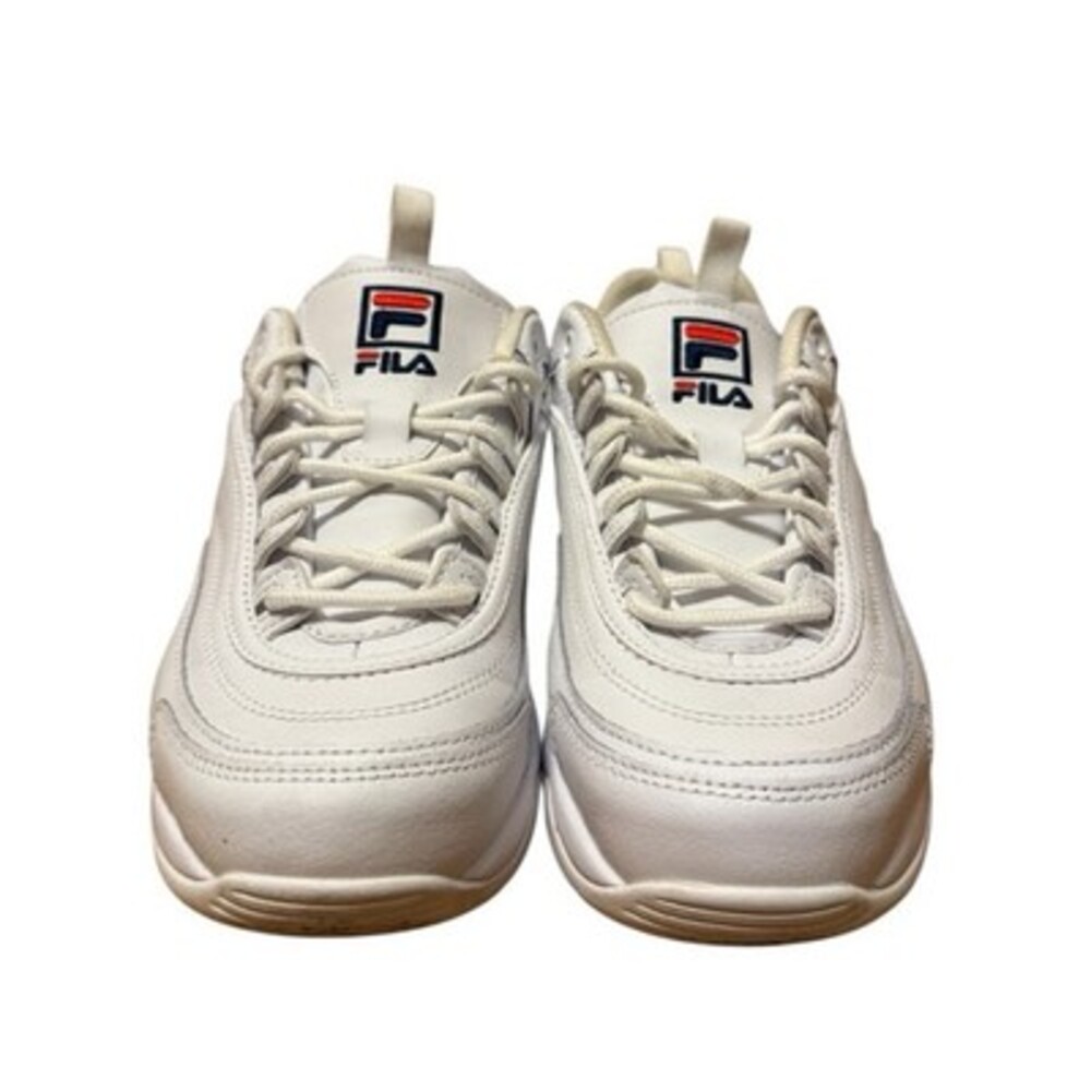 Fila Sneakers Wmns 8.5 White Leather Classic Lace-Up Shoes